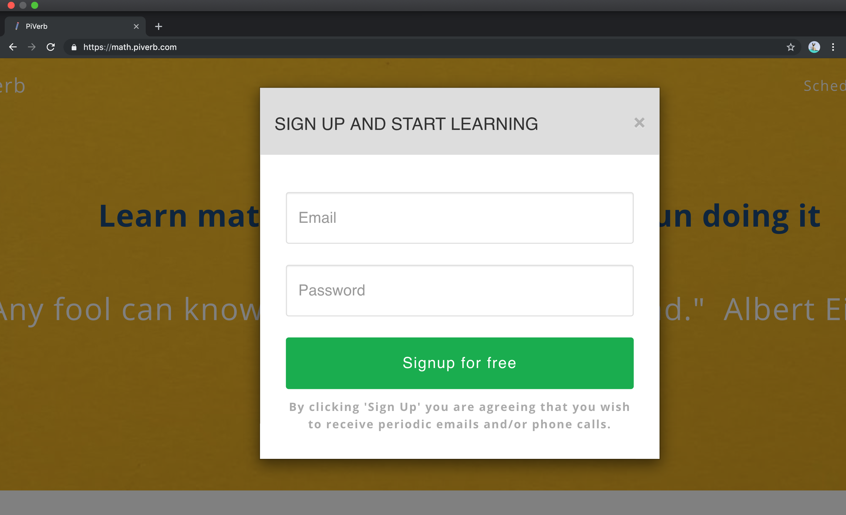 Piverb Signup: Step 3